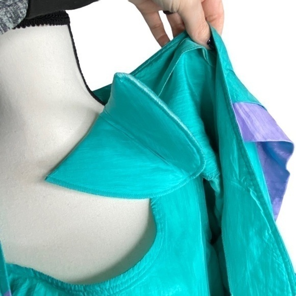 Stewart Sport Outfit Set Aqua and Lavender Silk 4 Piece Size XS Vintage 80s - Picture 6 of 15